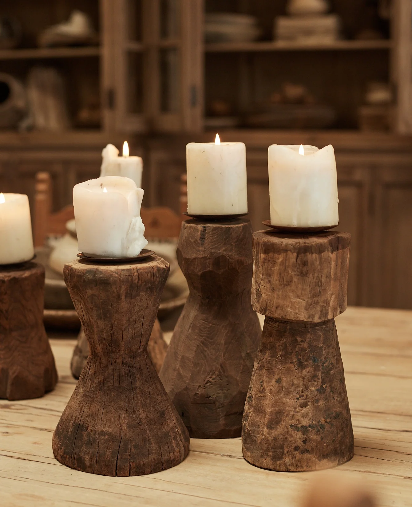 Cup Pillar Candle Stand - Natural - Image 4