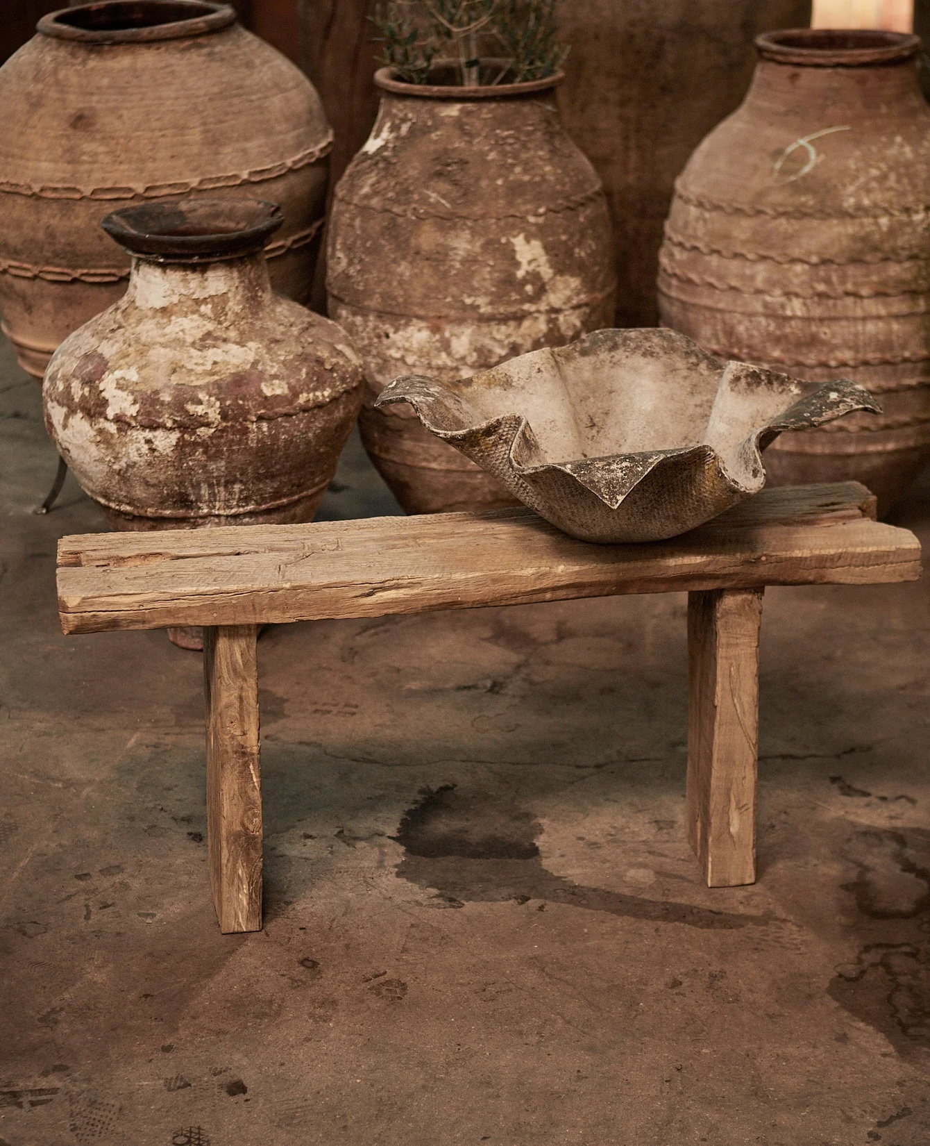 Chunky Elm Bench - Antique Finish - Image 3