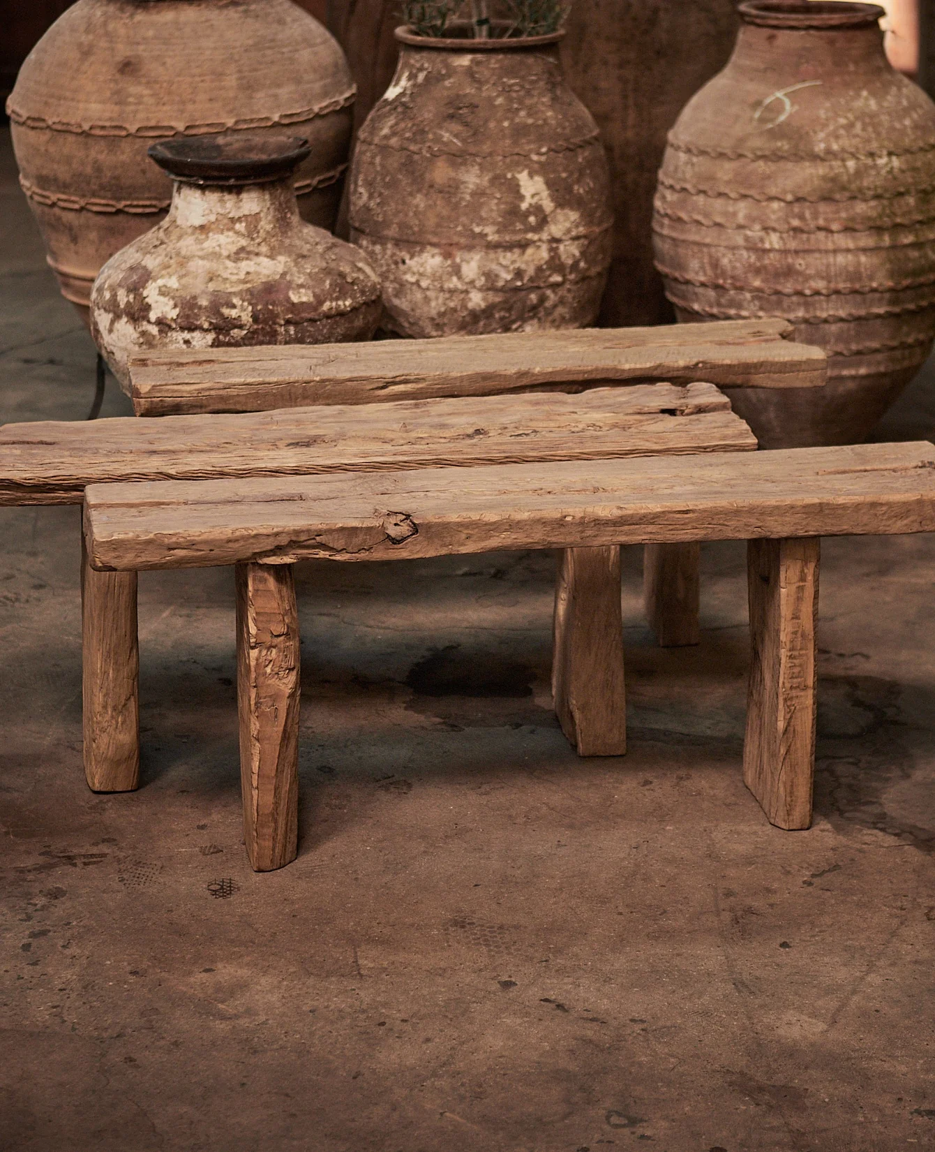 Chunky Elm Bench - Antique Finish - Image 4
