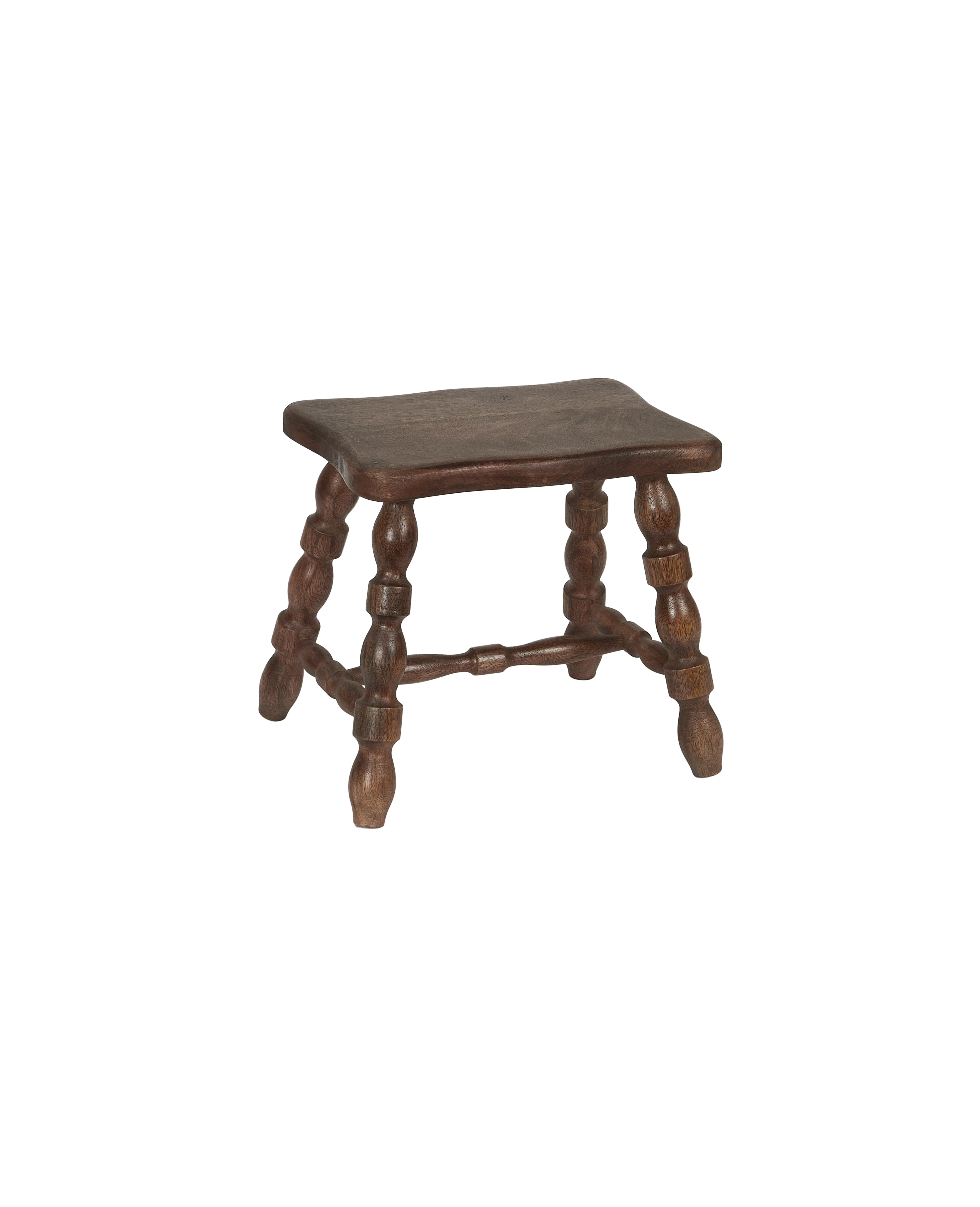 Milking Stool Petite Rectangle - Merlot - Image 3