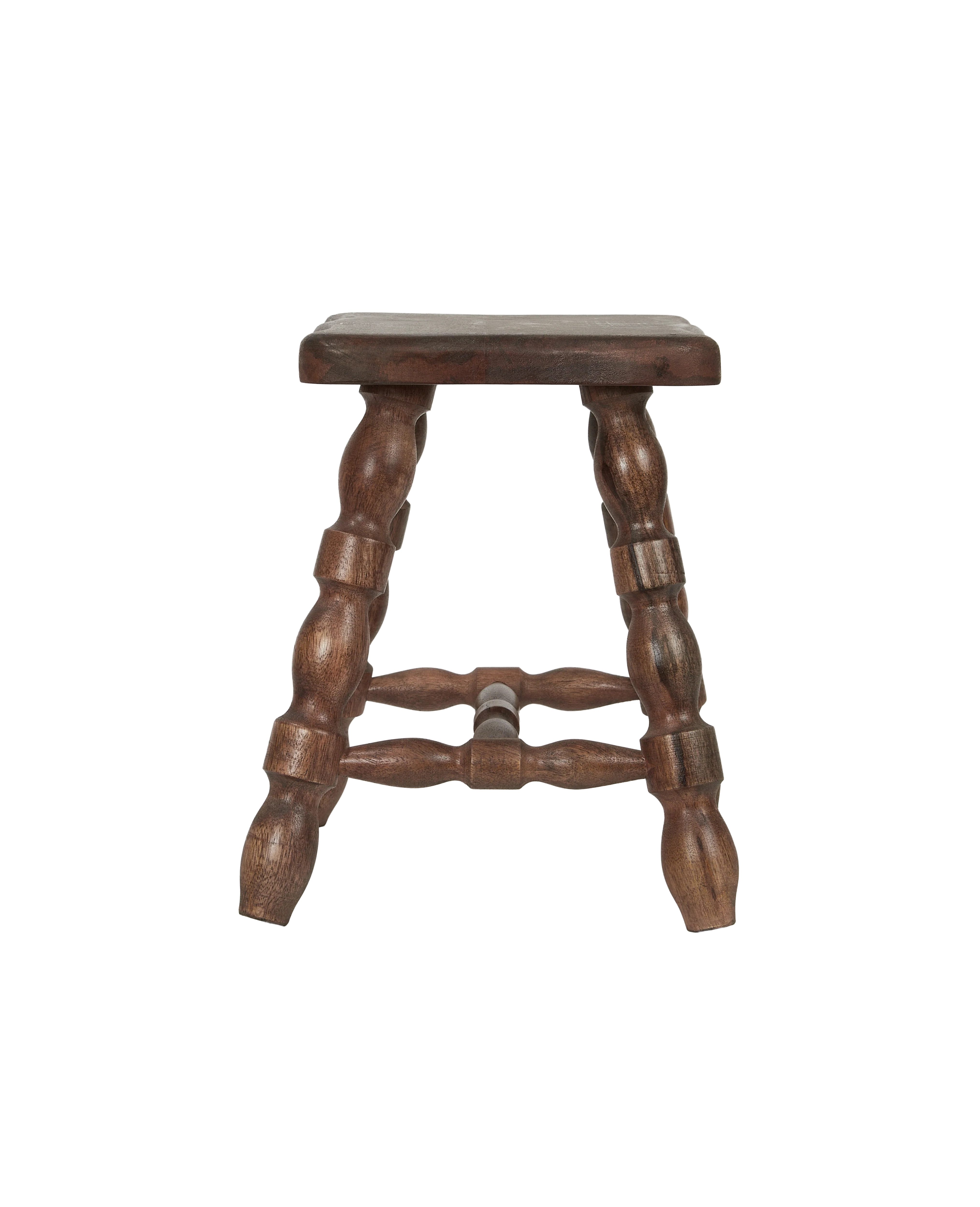 Milking Stool Petite Rectangle - Merlot - Image 4