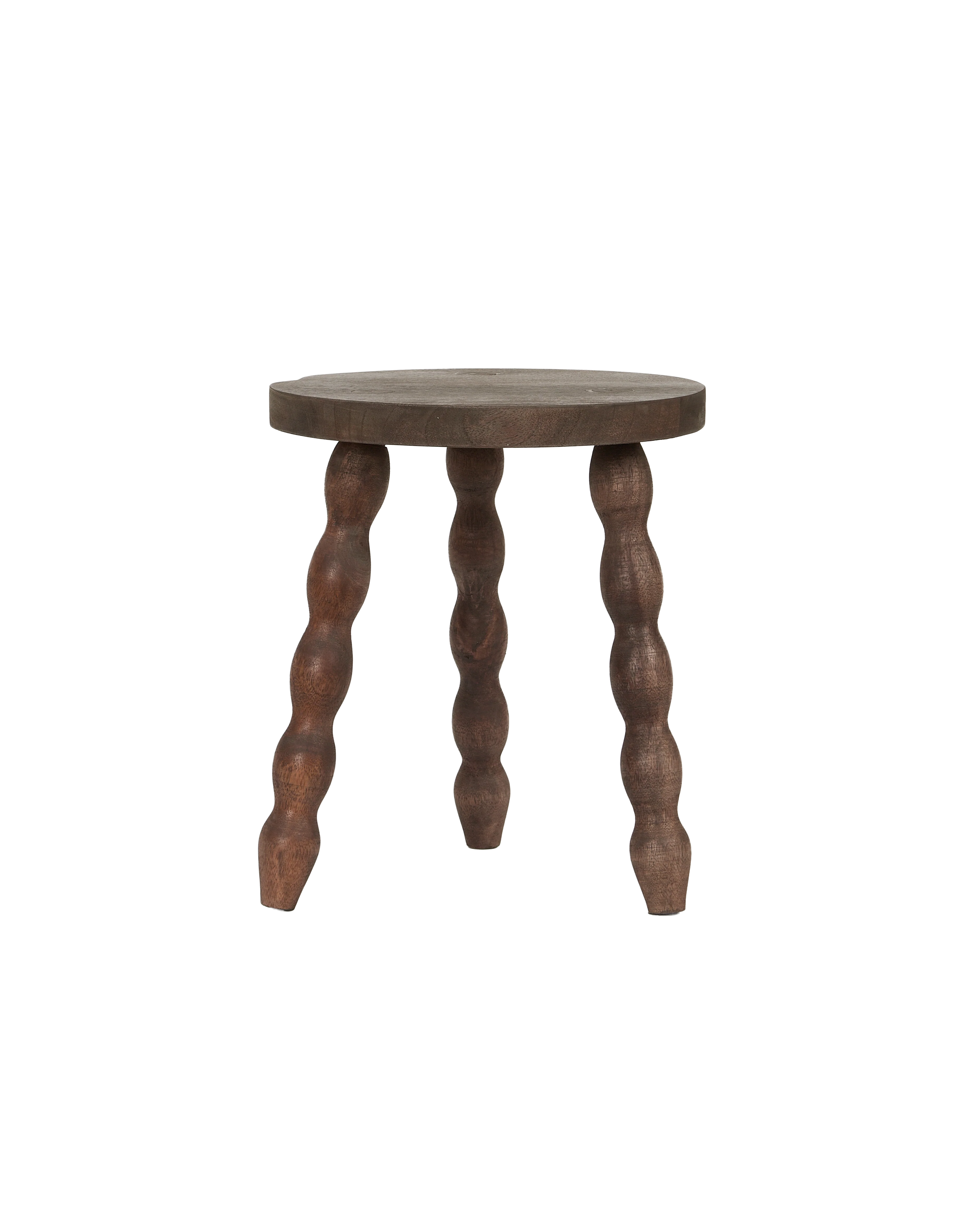 Milking Stool Petite Round - Merlot - Image 4