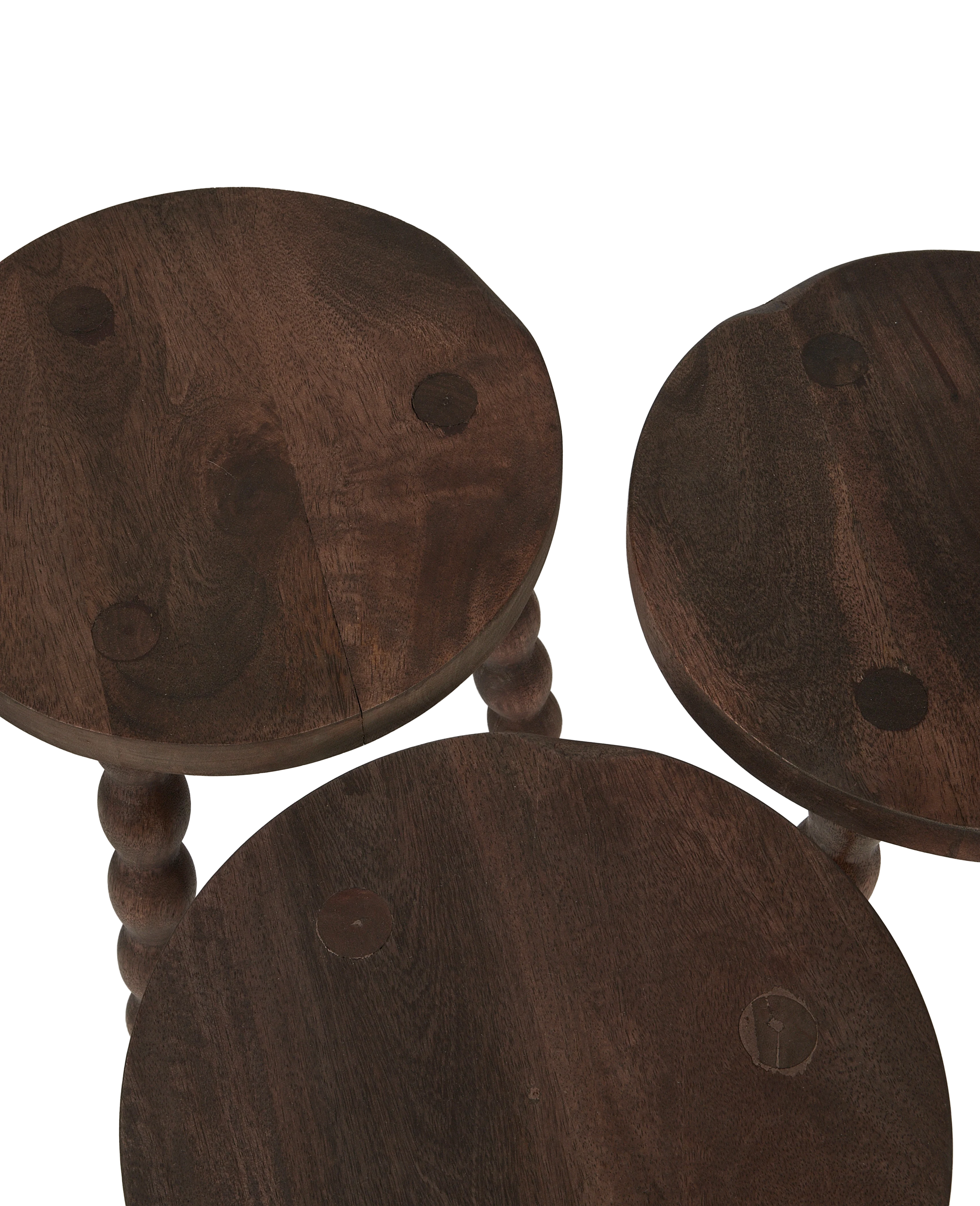 Milking Stool Petite Round - Merlot - Image 6