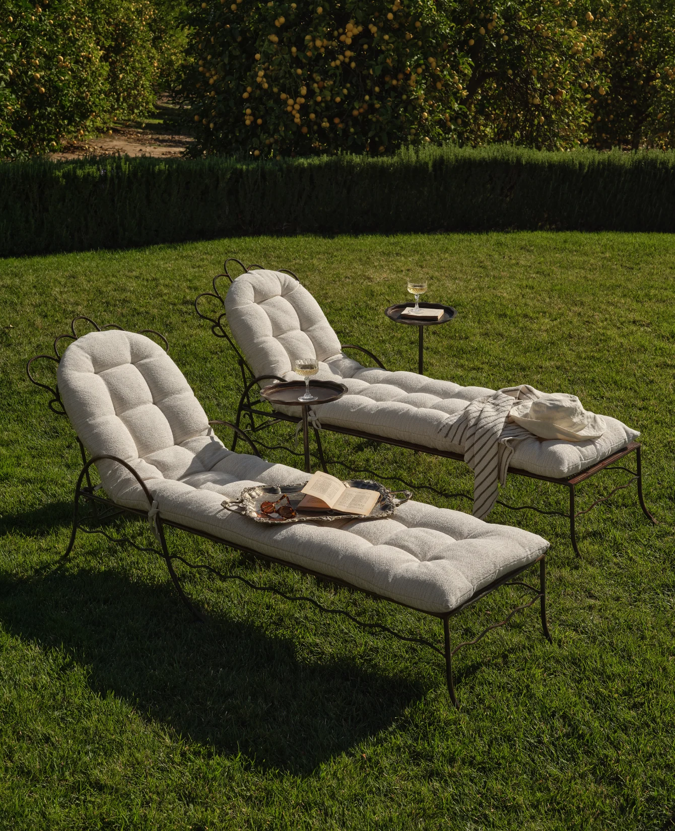 Ophelia Sun Lounger - Creme - Image 11