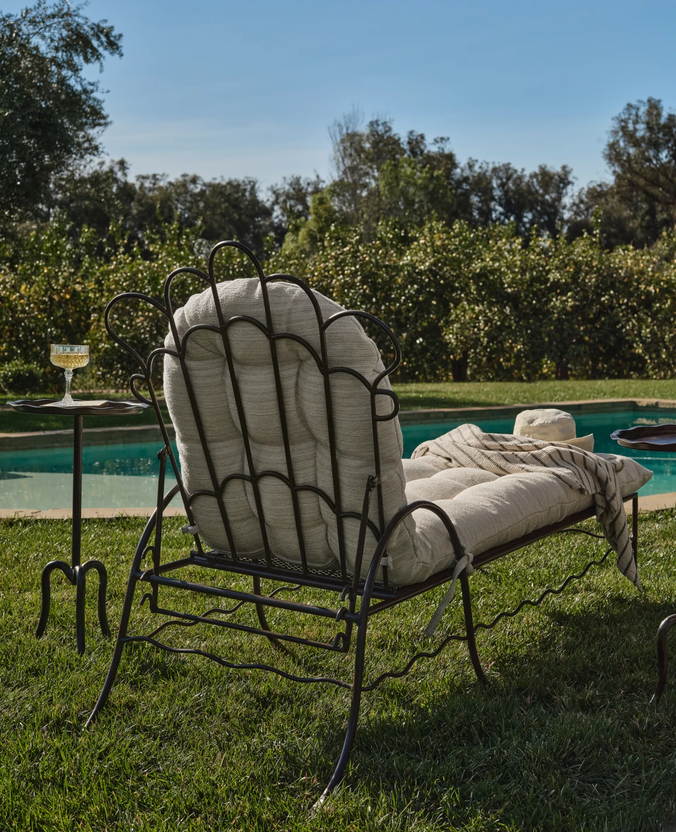 Ophelia Sun Lounger - Creme - Image 13