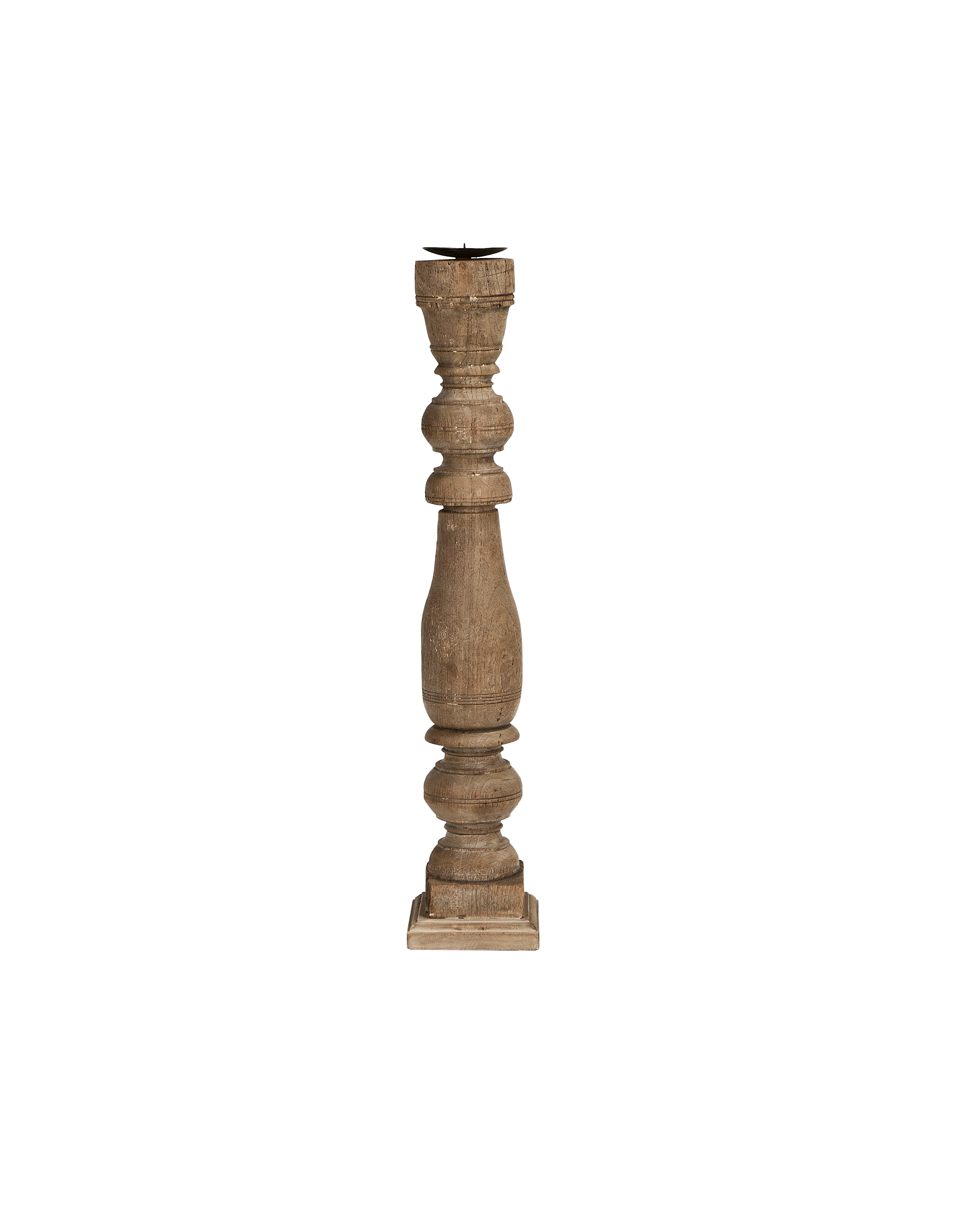 Turned Leg Pillar Candle Stand - Image 3